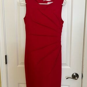 Calvin Klein Vibrant Red Midi Dress